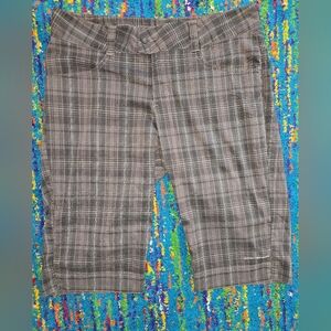Columbia Titanium Omni-shield Black‎ And Grey Plaid Bermuda Shorts Size 6